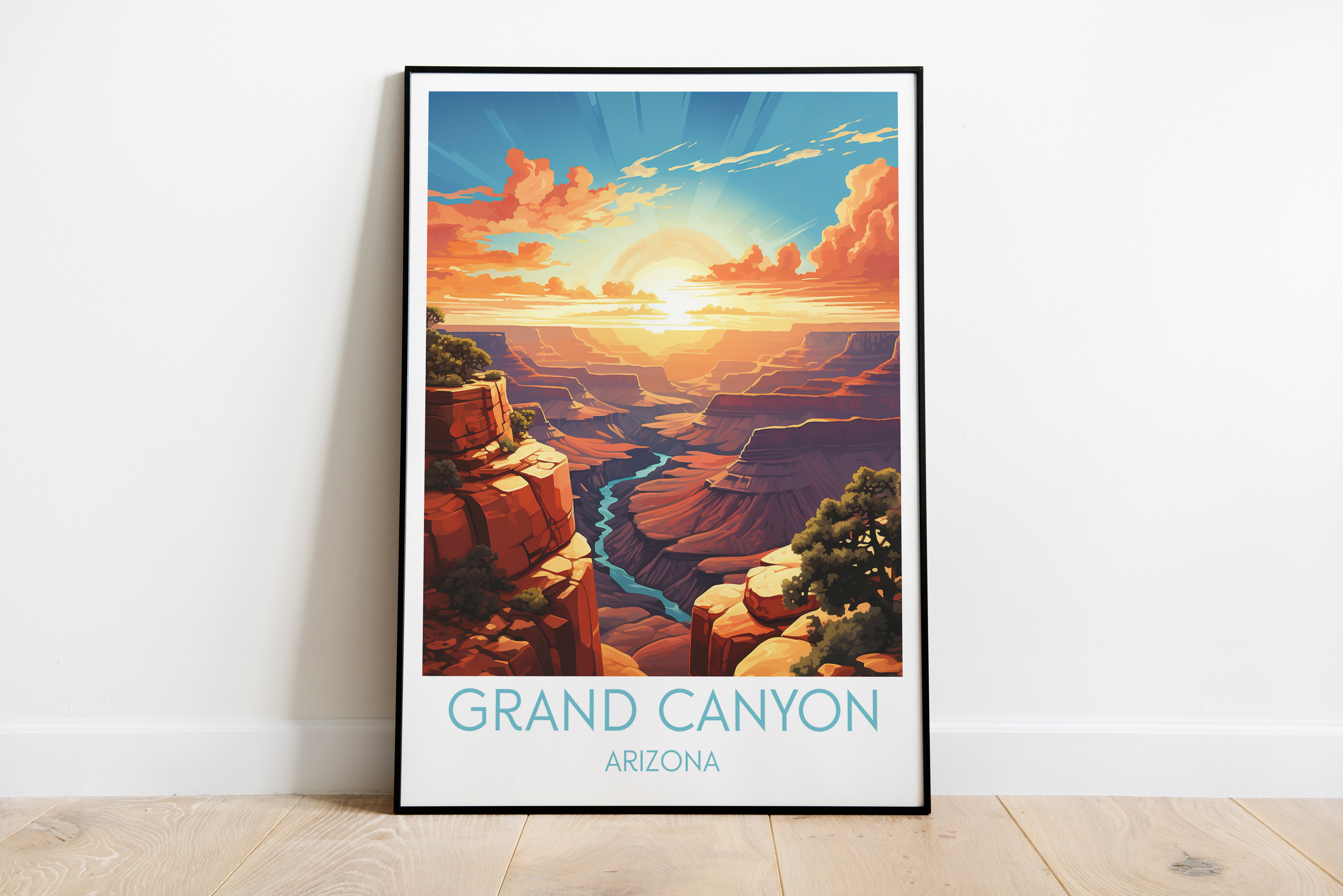 Grand Canyon online travel art vacation poster print painting