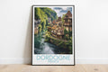 Dordogne travel poster on the ground France