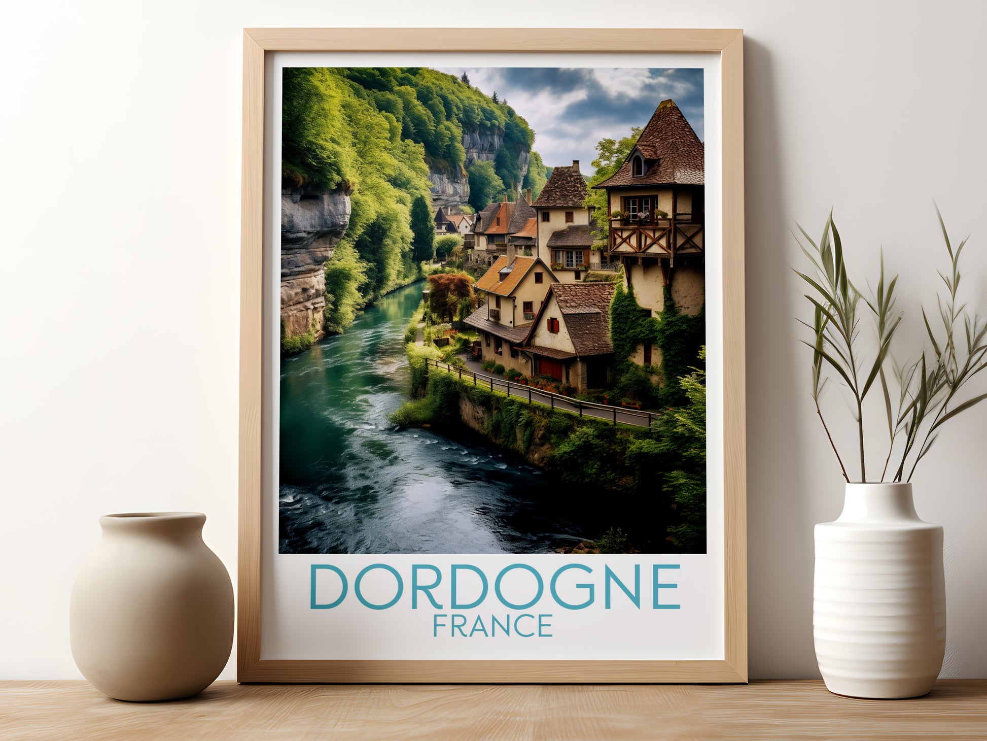 Dordogne travel poster for kitchen France