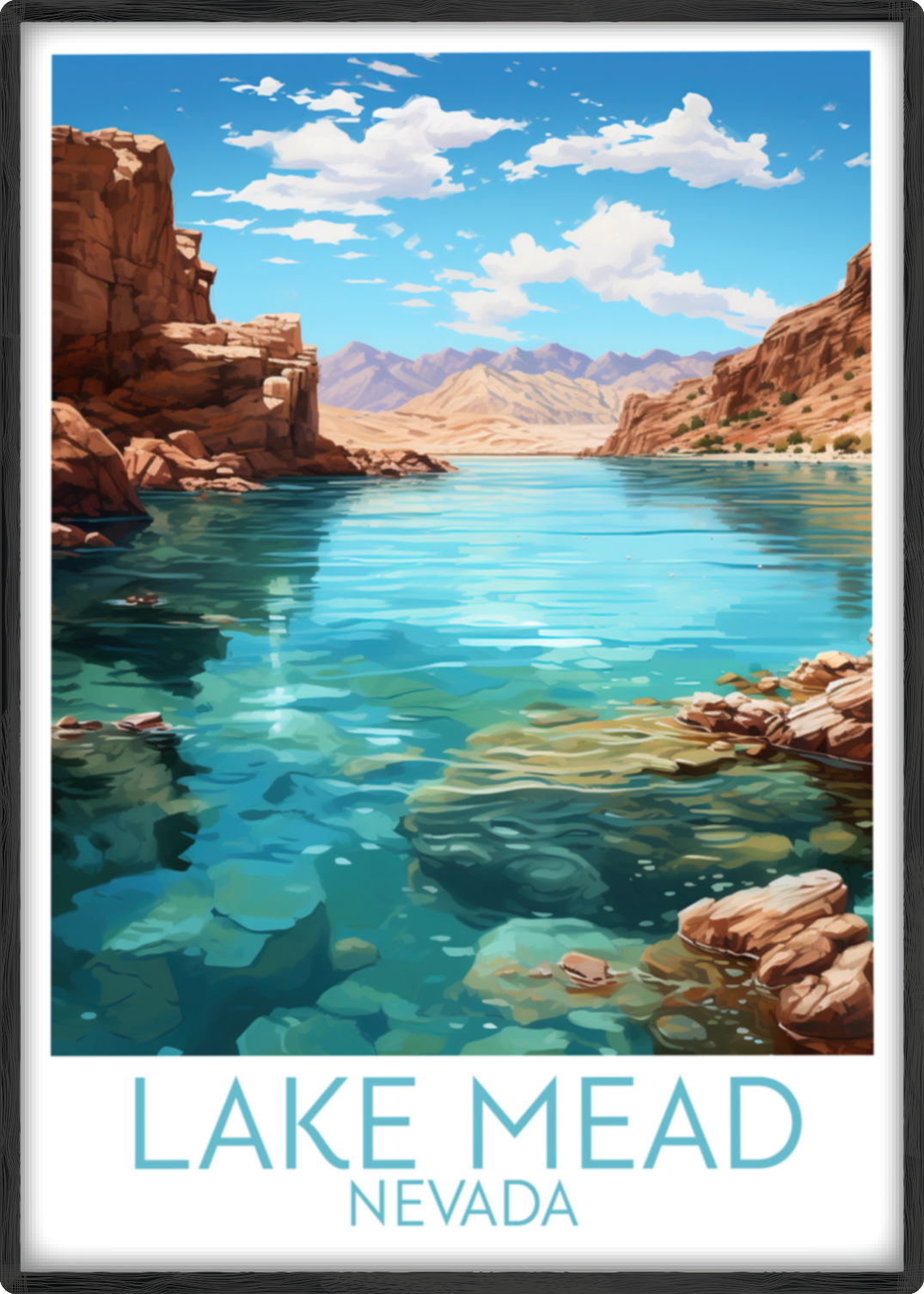 lake mead travel poster main nevada