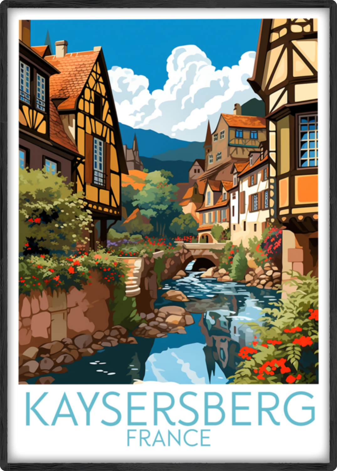 kaysersberg travel poster main france