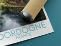 Dordogne travel poster rolled France