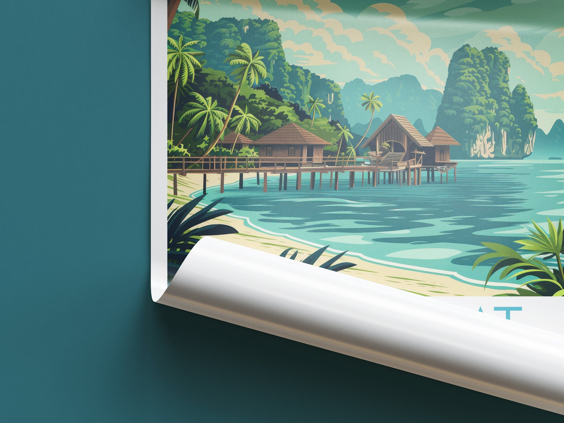 Raja Ampat travel poster roll up Indonesia