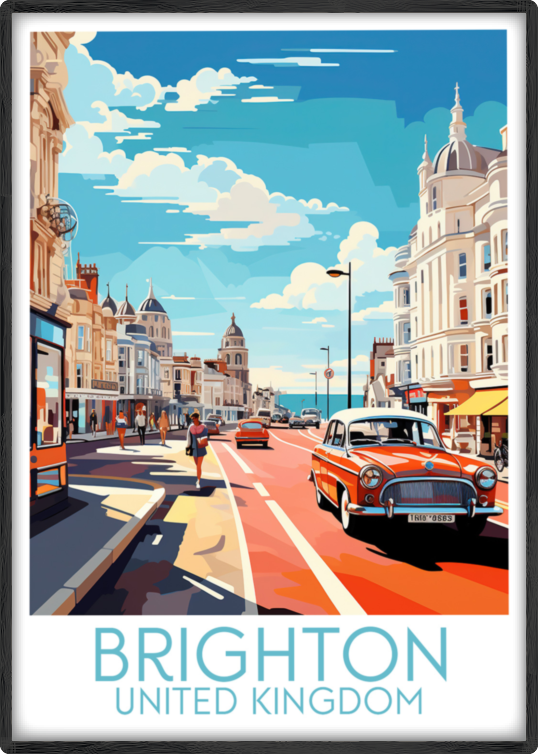 brighton travel poster main united kingdom