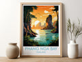 Phang Nga Bay travel poster for kitchen Thailand