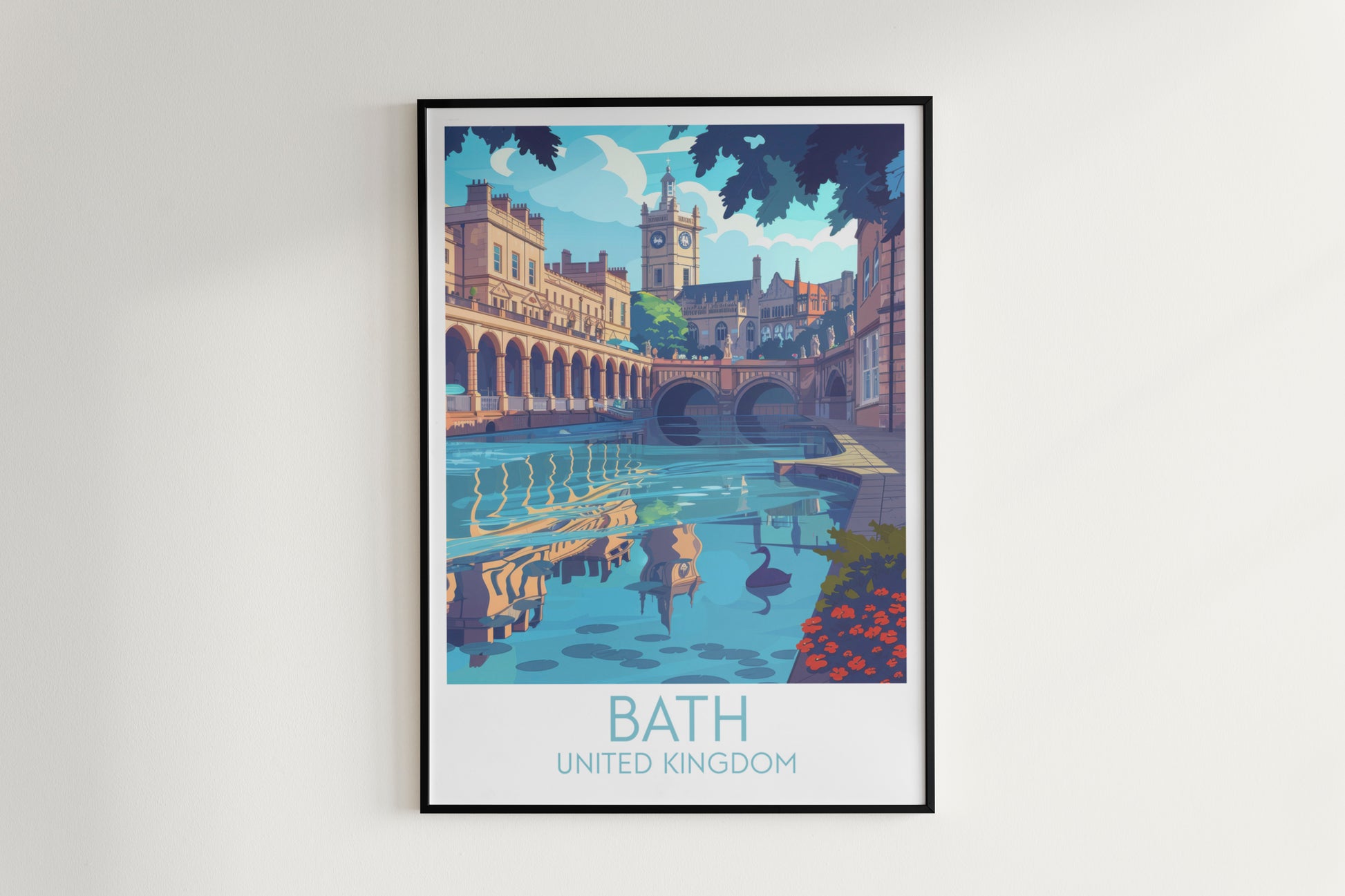 Bath travel poster on the wall United Kingdom