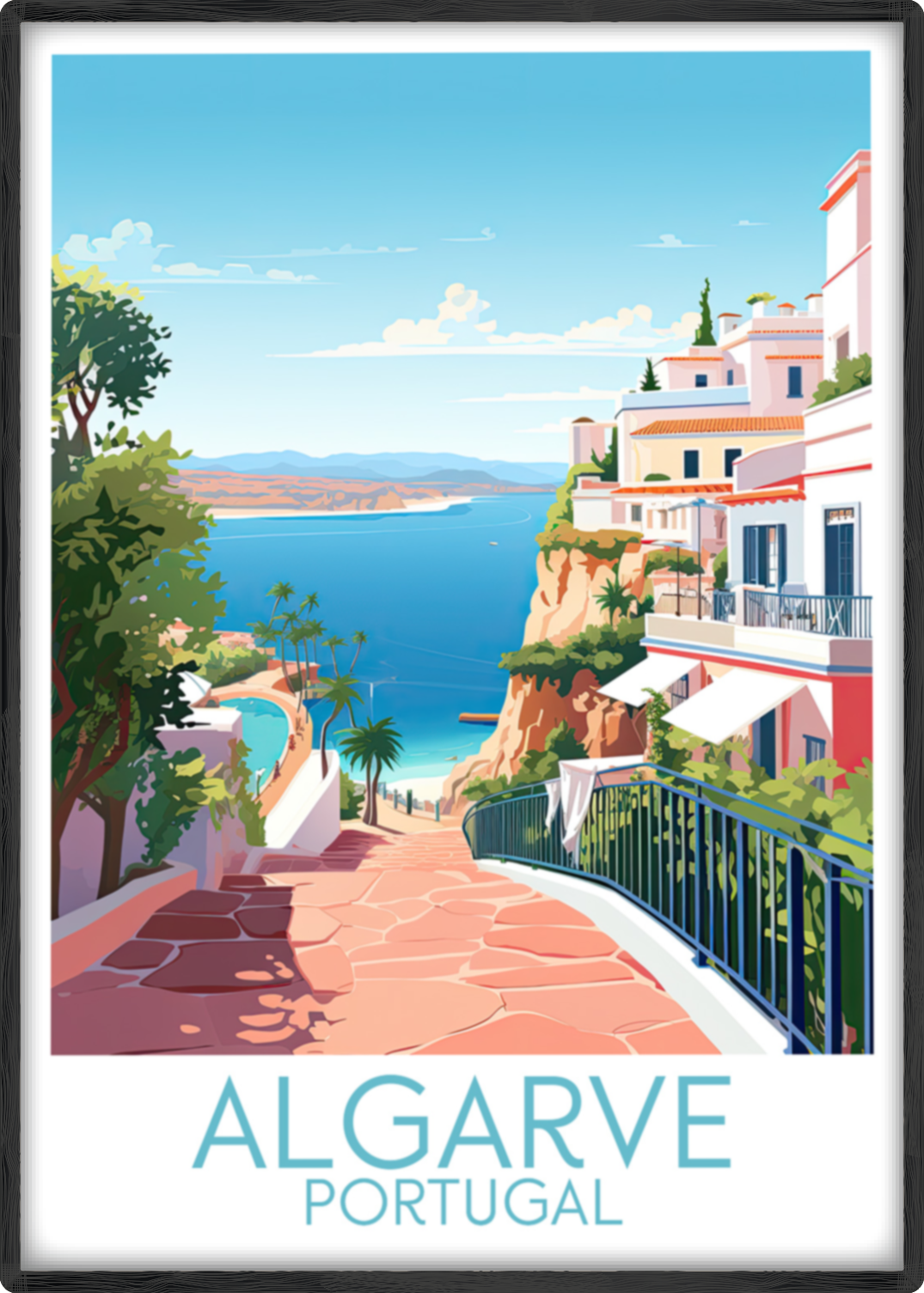 algarve travel poster main portugal