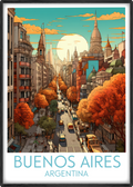 buenos aires travel poster main argentina