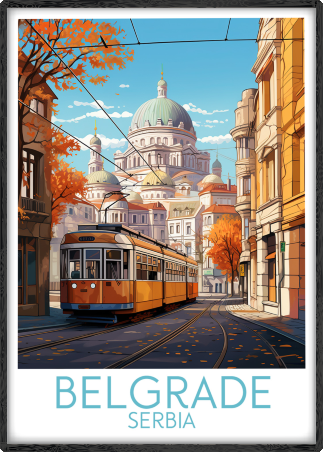 belgrade travel poster main serbia