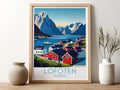 Lofoten travel poster for kitchen Norway