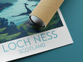 Loch Ness travel poster rolled Scotland