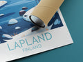 Lapland travel poster rolled Finland