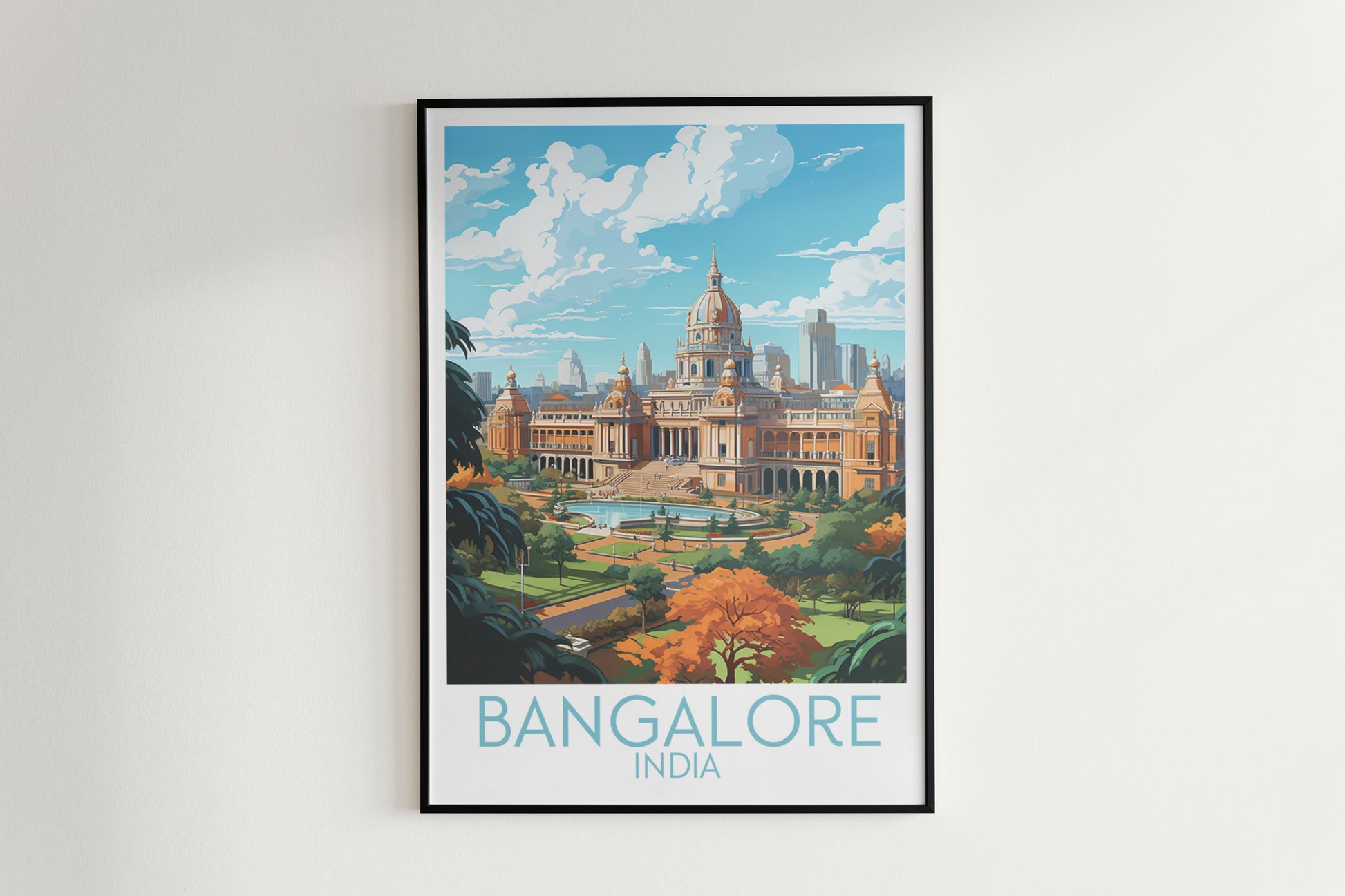 Bangalore travel poster on the wall India