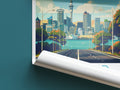 Auckland travel poster roll up New Zealand