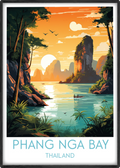 Phang Nga Bay travel poster main Thailand