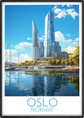 oslo travel poster main norway