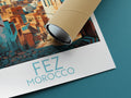 Fez travel poster rolled Morocco