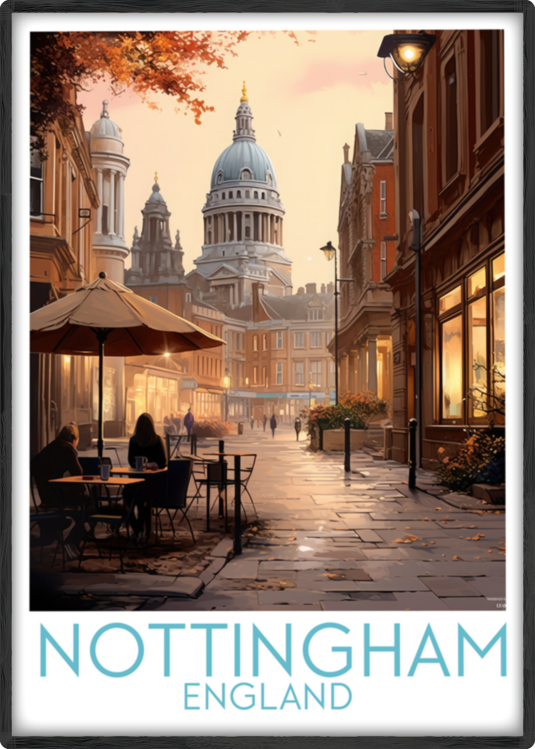 nottingham travel poster main england