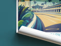 Gulfstream Park travel poster roll up Florida