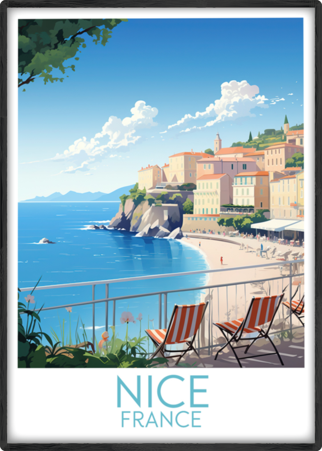 nice travel poster main france