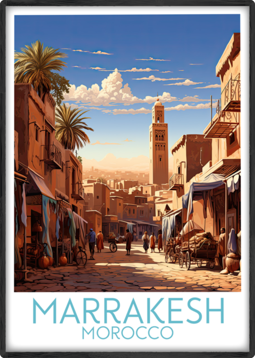 marrakesh travel poster main morocco