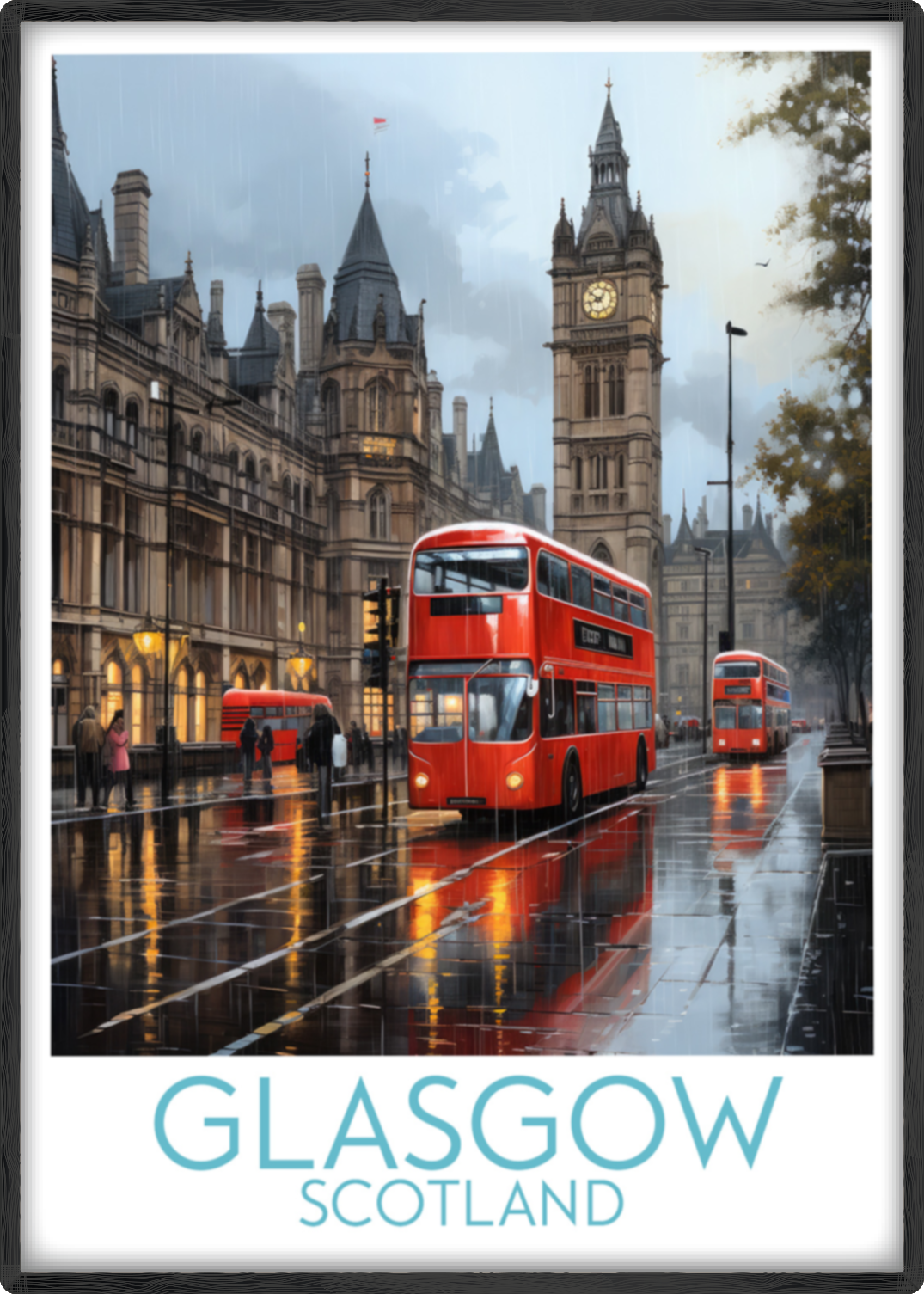 glasgow travel poster main scotland