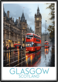 glasgow travel poster main scotland