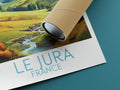 Le Jura travel poster rolled France