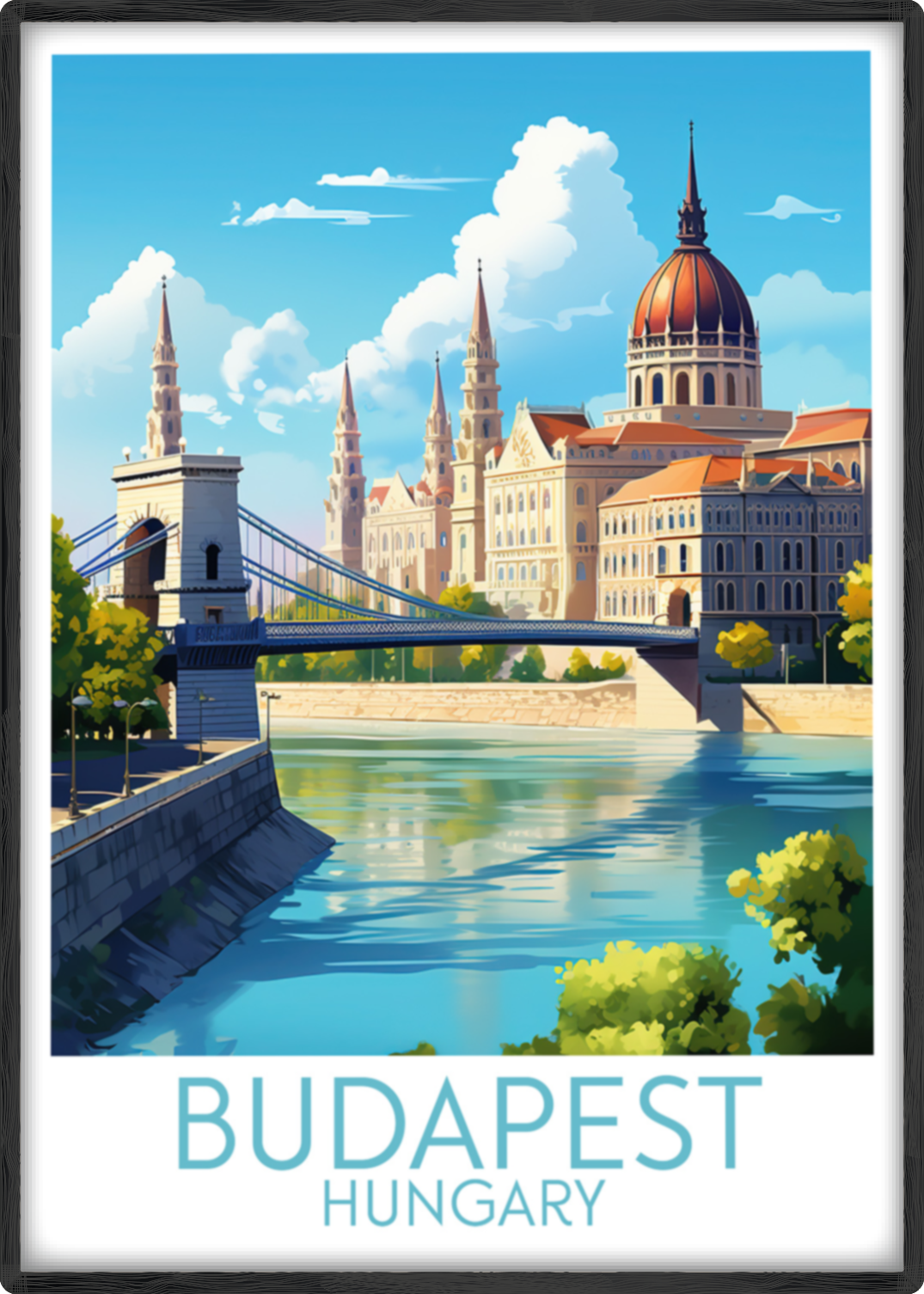 budapest travel poster main hungary