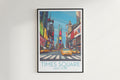 Times Square travel poster on the wall New York