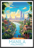 manila travel poster main philippines