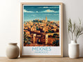 Meknes travel poster for kitchen morocco