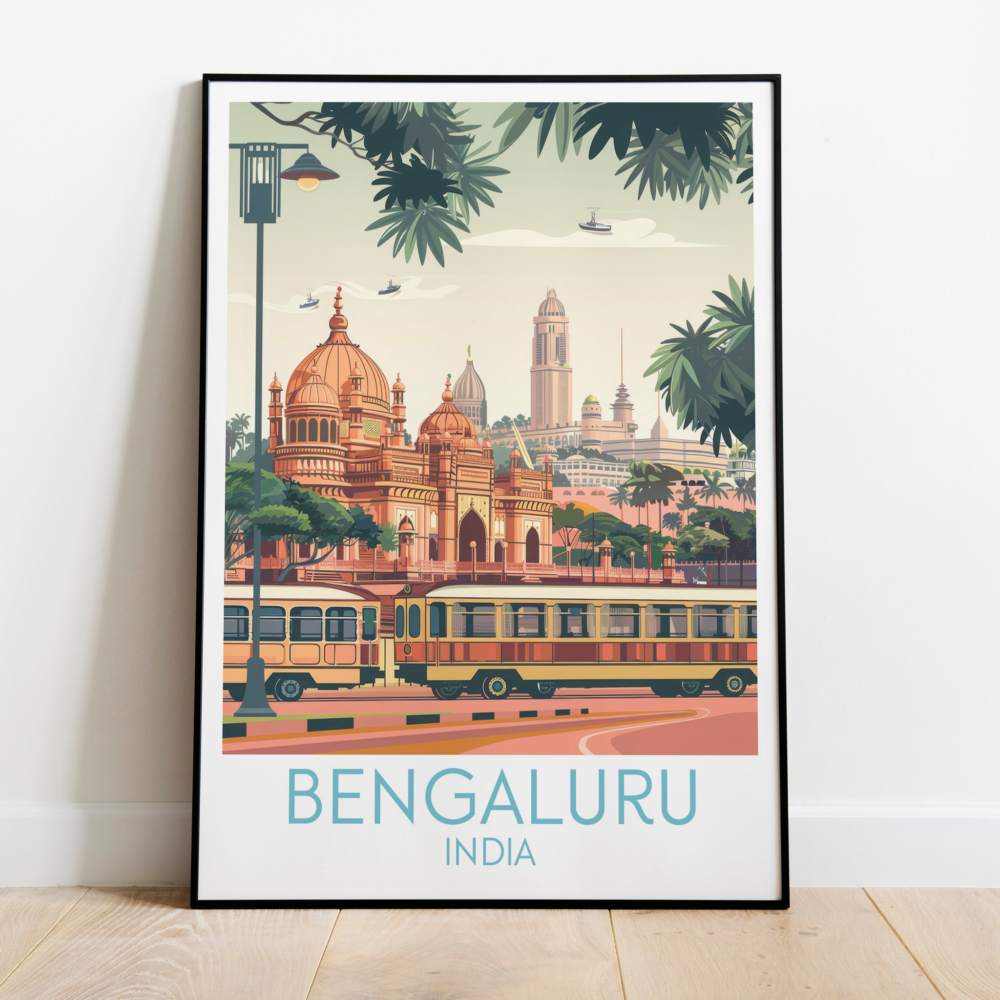 Bengaluru travel poster on the ground India