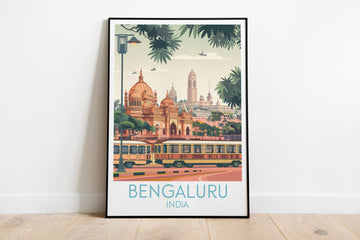 Bengaluru travel poster on the ground India