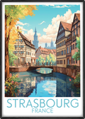 strasbourg travel poster main france