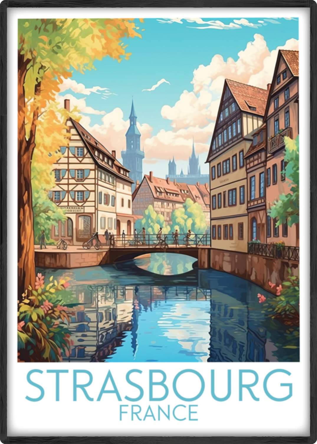 strasbourg travel poster main france