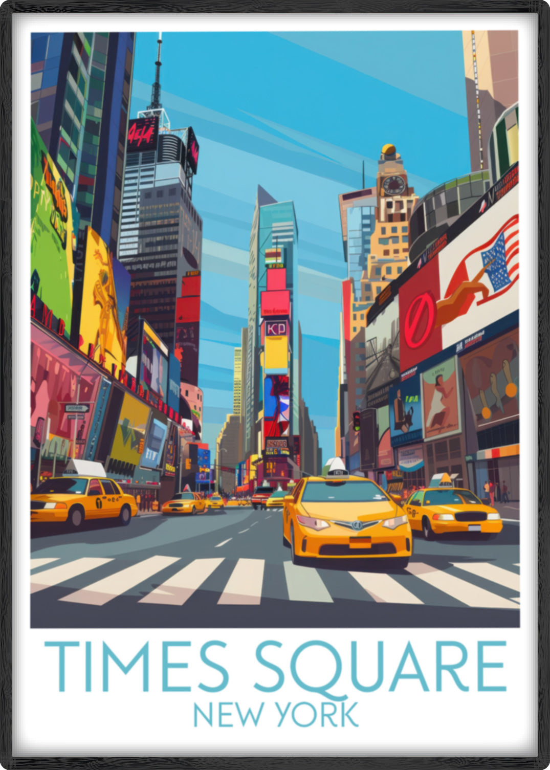 Times Square travel poster main New York