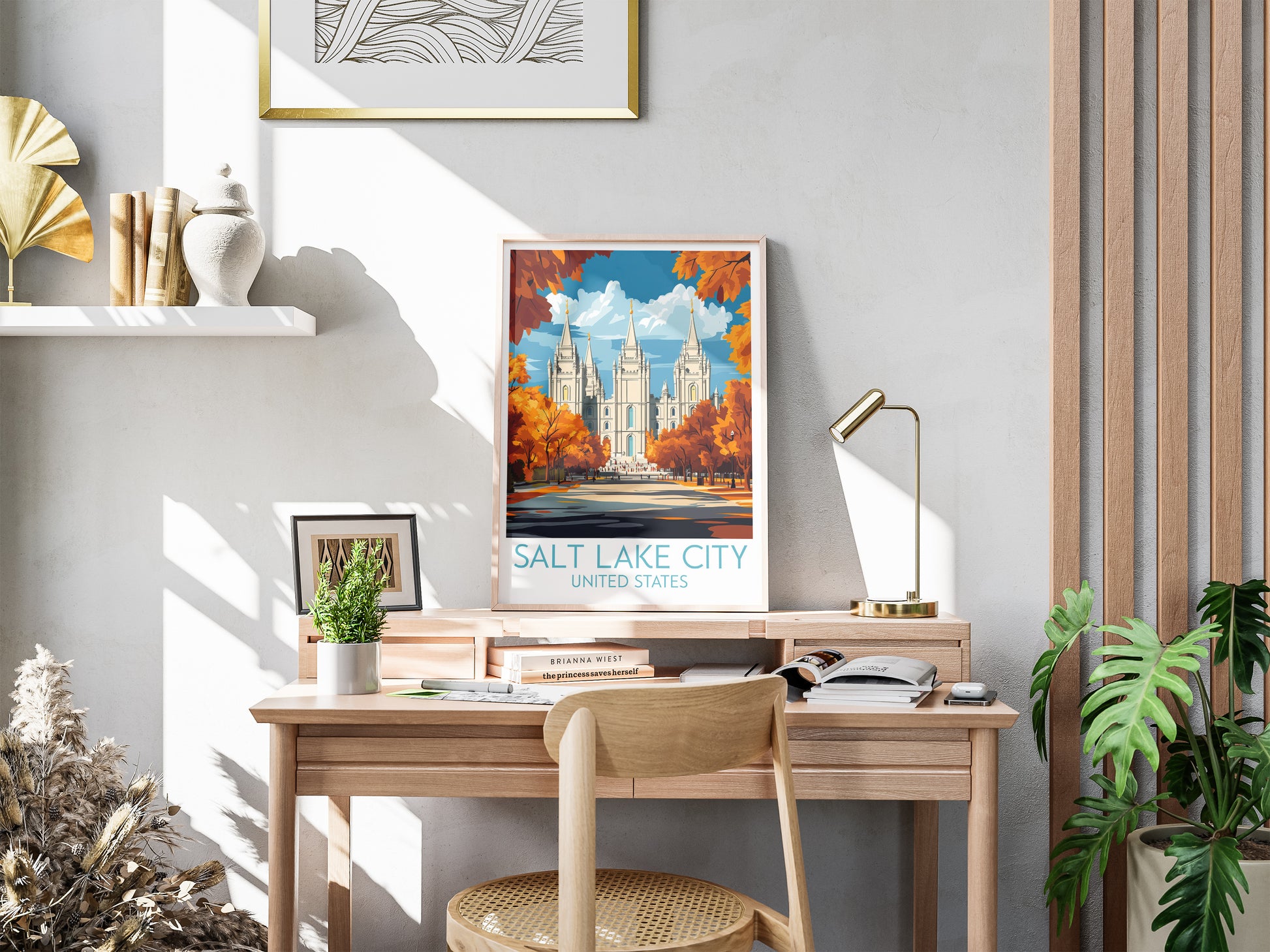 Salt Lake City travel poster for desk United States