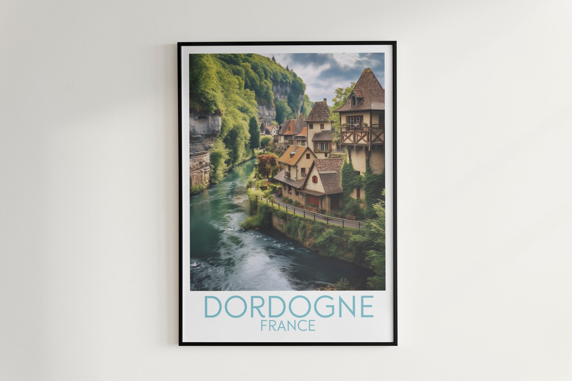 Dordogne travel poster on the wall France