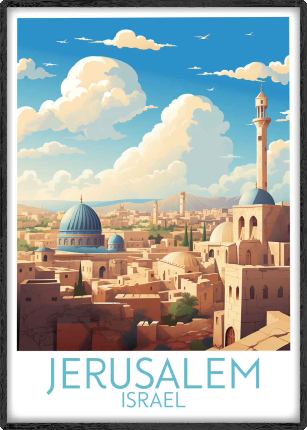 jerusalem travel poster main israel