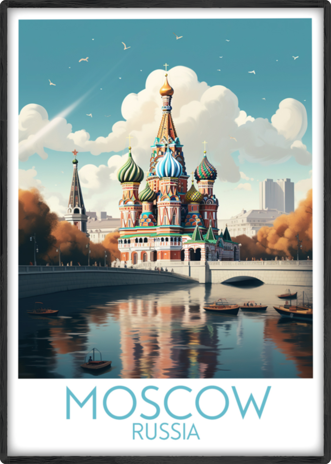 moscow travel poster main russia