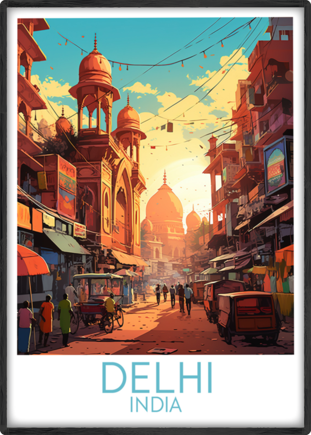 delhi travel poster main india