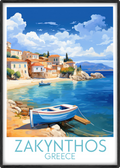 zakynthos travel poster main greece