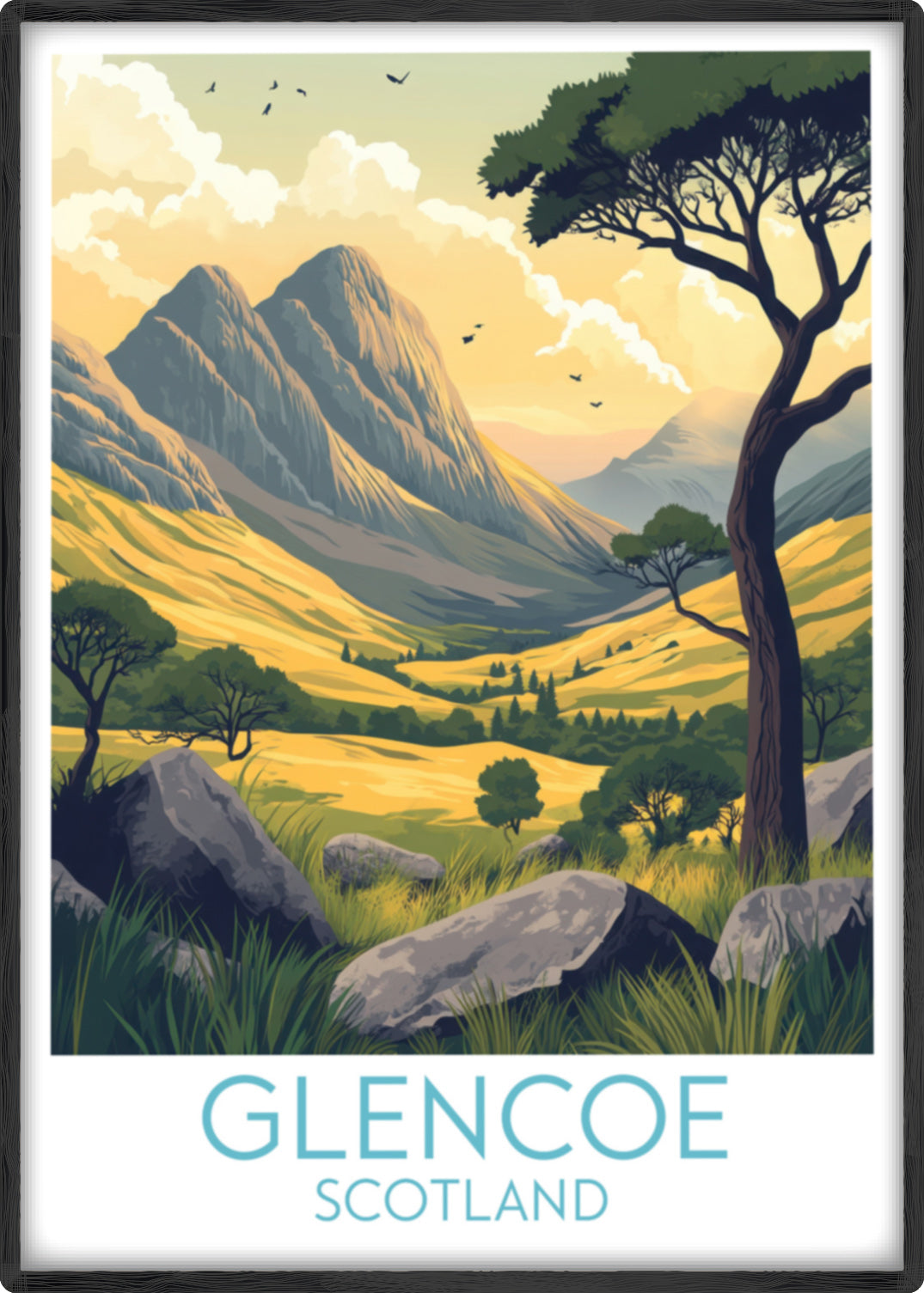 Glencoe travel poster main Scotland