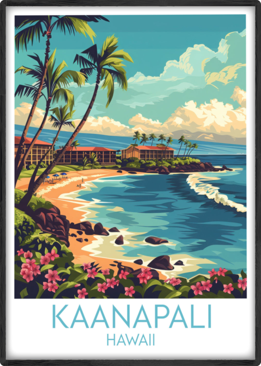 Kaanapali travel poster main Hawaii