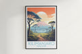 Kilimanjaro travel poster on the wall Tanzania