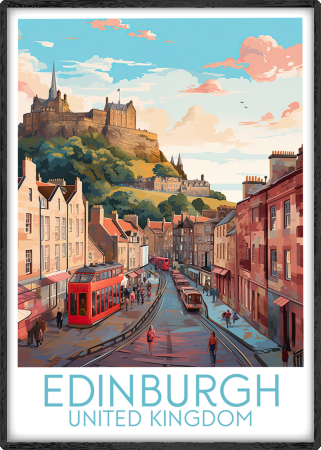 edinburgh travel poster main united kingdom