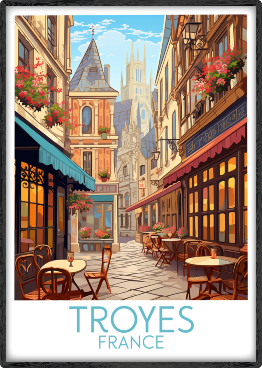 troyes travel poster main france