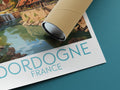 Dordogne travel poster rolled France