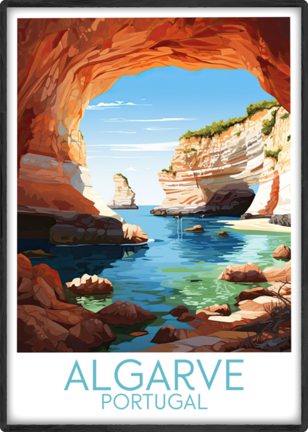 algarve travel poster main portugal